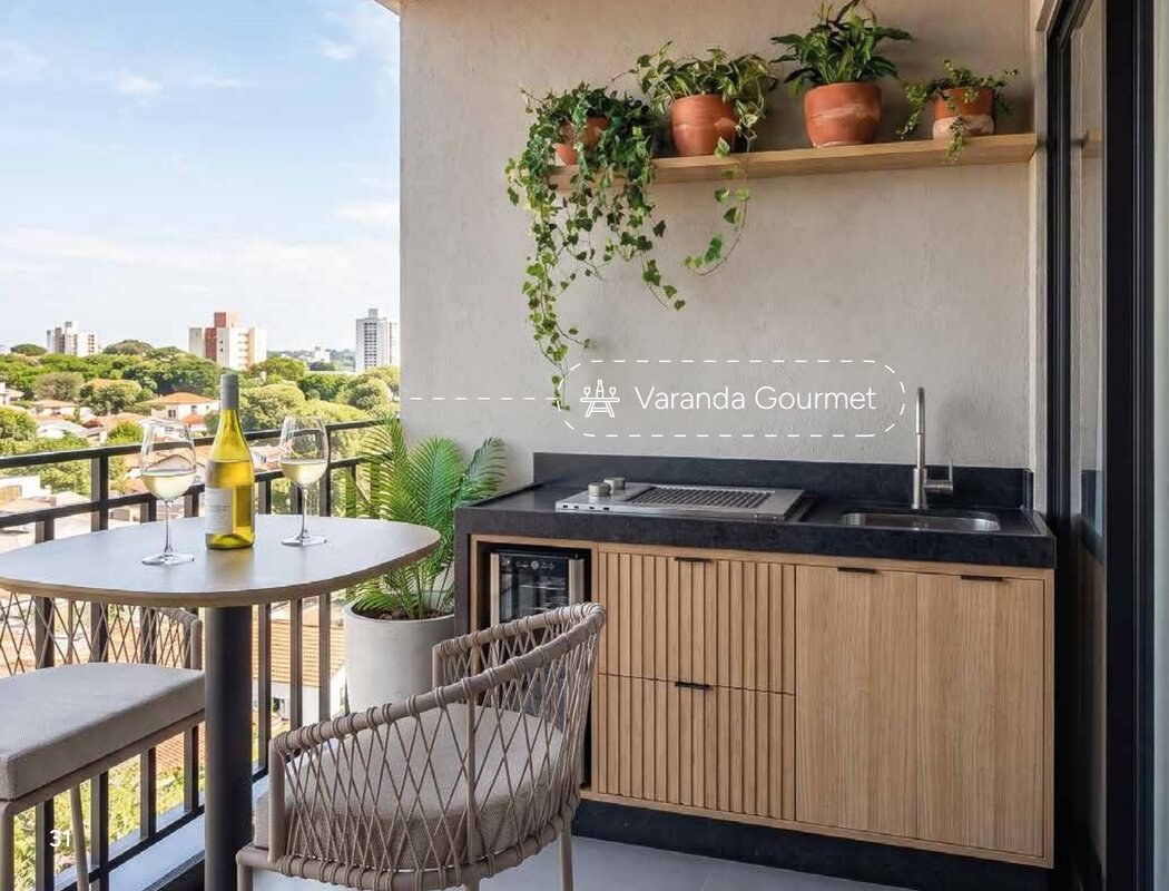 Varanda gourmet do apartamento do Tostes Select